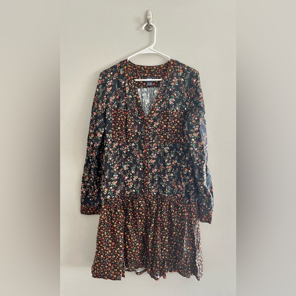 NWOT Maeve Anthropologie Size 10 Marlie Button Front Floral Tunic Mini Dress - Picture 5 of 11